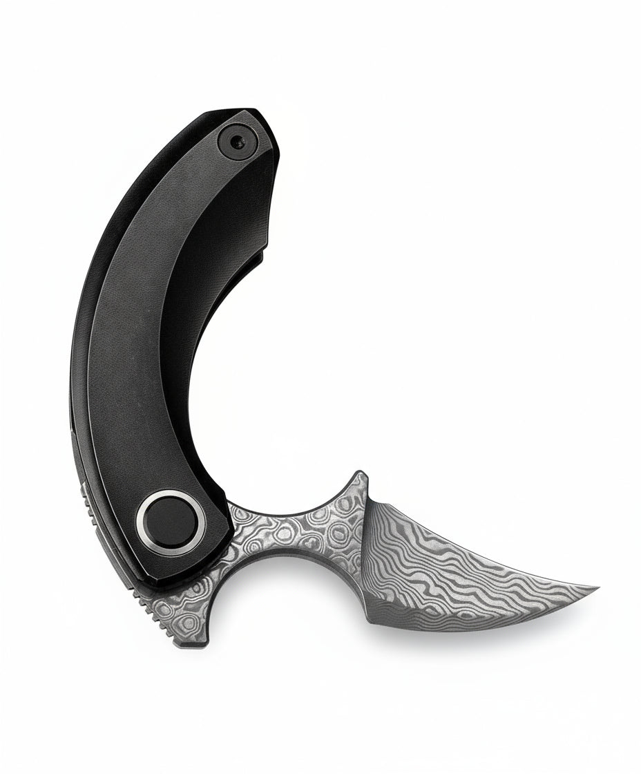 Bestech Strelit BT2103H Damascus Blade Titanium Handle Frame Lock Folding Knife