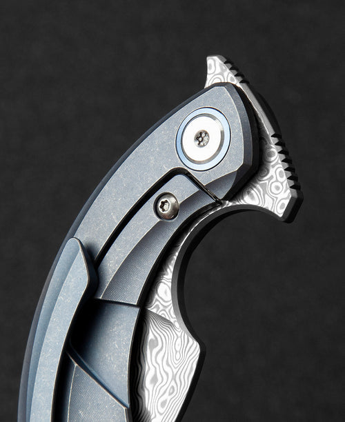 Bestech Strelit BT2103I Damascus Blade Titanium Handle Frame Lock Folding Knife