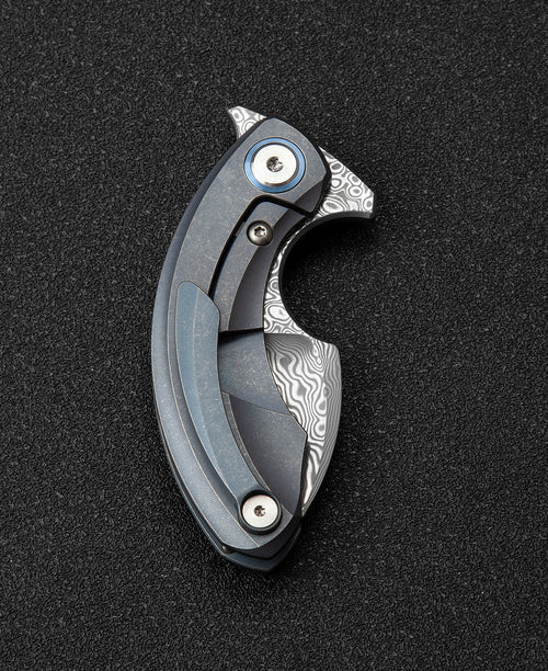 Bestech Strelit BT2103I Damascus Blade Titanium Handle Frame Lock Folding Knife
