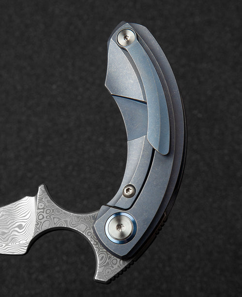 Bestech Strelit BT2103I Damascus Blade Titanium Handle Frame Lock Folding Knife