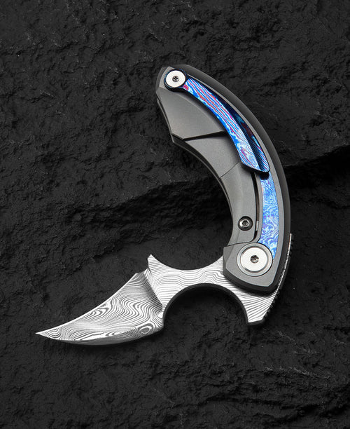 Bestech Strelit BT2103K Damasteel Blade Titanium+Timascus Handle Frame Lock Folding Knife