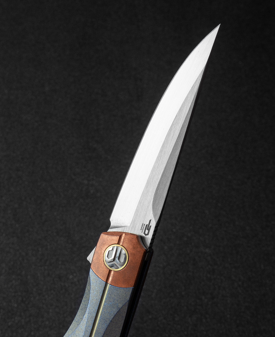 Bestech Thyra BT2106D M390 Blade Titanium+Red Copper Inlay Handle Frame Lock Folding Knife