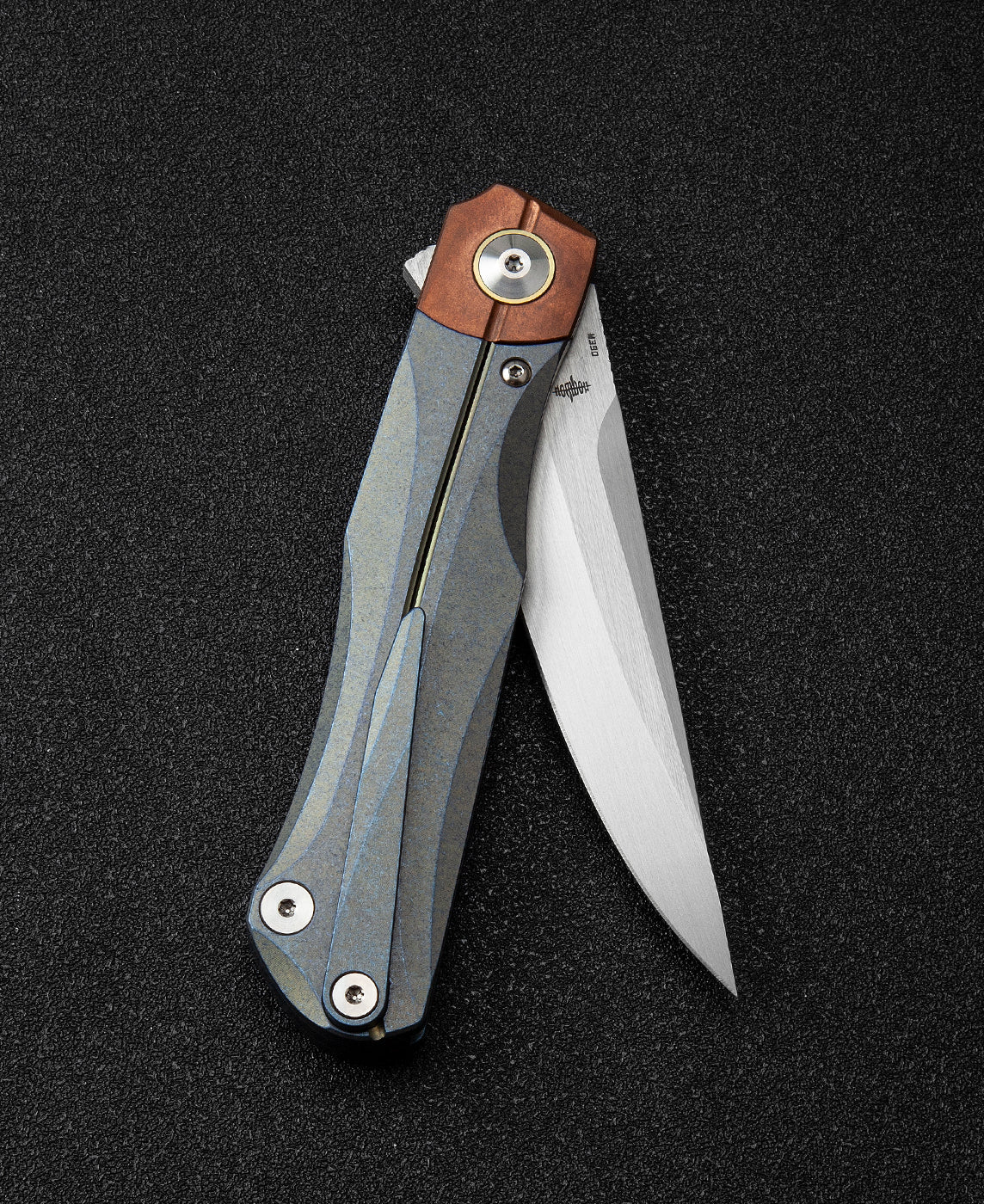 Bestech Thyra BT2106D M390 Blade Titanium+Red Copper Inlay Handle Frame Lock Folding Knife