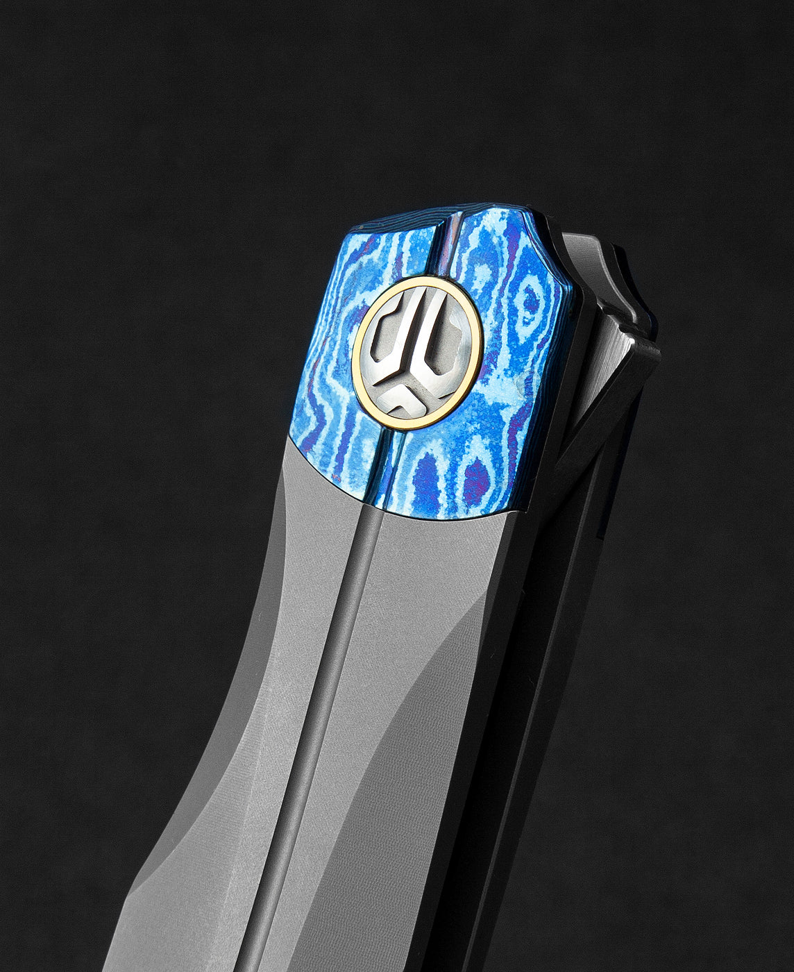 Bestech Thyra BT2106F M390 Blade Titanium+Timascus Inlay Handle Frame Lock Folding Knife