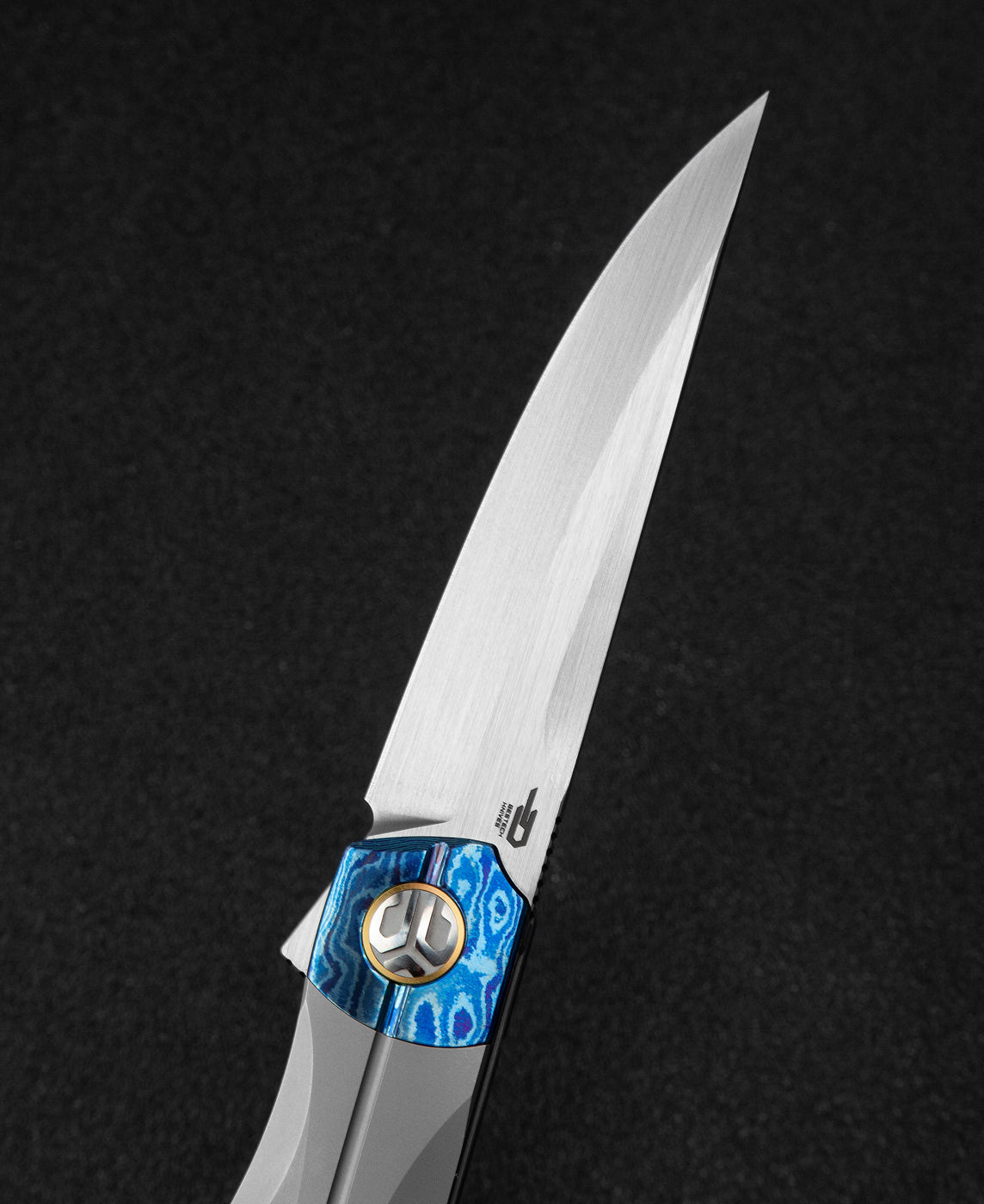 Bestech Thyra BT2106F M390 Blade Titanium+Timascus Inlay Handle Frame Lock Folding Knife
