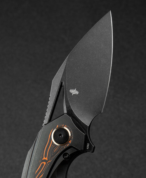 Bestech Nuke BT2107E M390 Blade Titanium+Black Orange G10 Handle Frame Lock Folding Knife