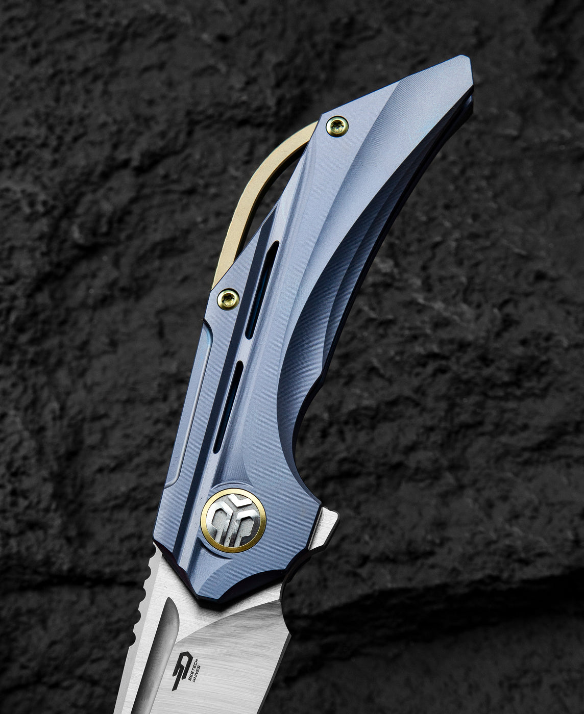 Bestech Vigil BT2201B M390 Blade Titanium Handle Frame Lock Folding Knife