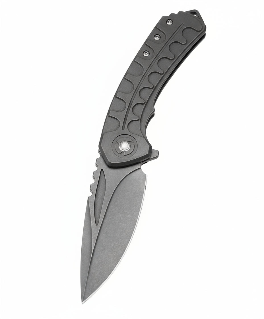 Bestech Buwaya BT2203A M390 Blade Titanium Handle Frame Lock Folding Knife