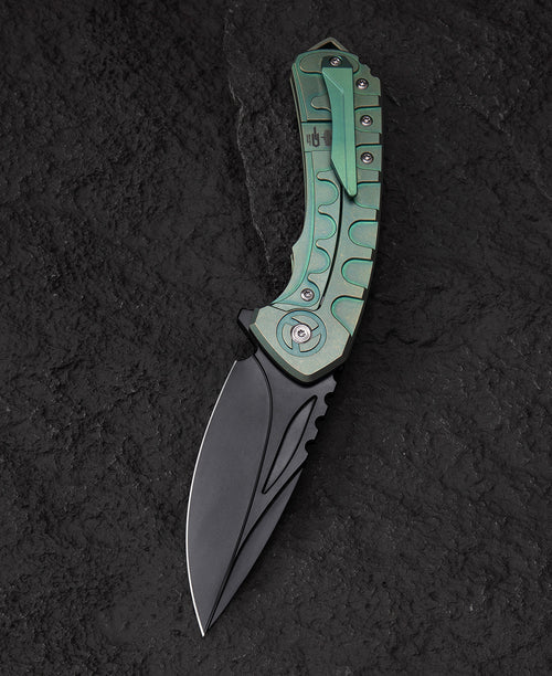 Bestech Buwaya BT2203D M390 Blade Titanium Handle Frame Lock Folding Knife