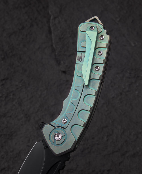 Bestech Buwaya BT2203D M390 Blade Titanium Handle Frame Lock Folding Knife