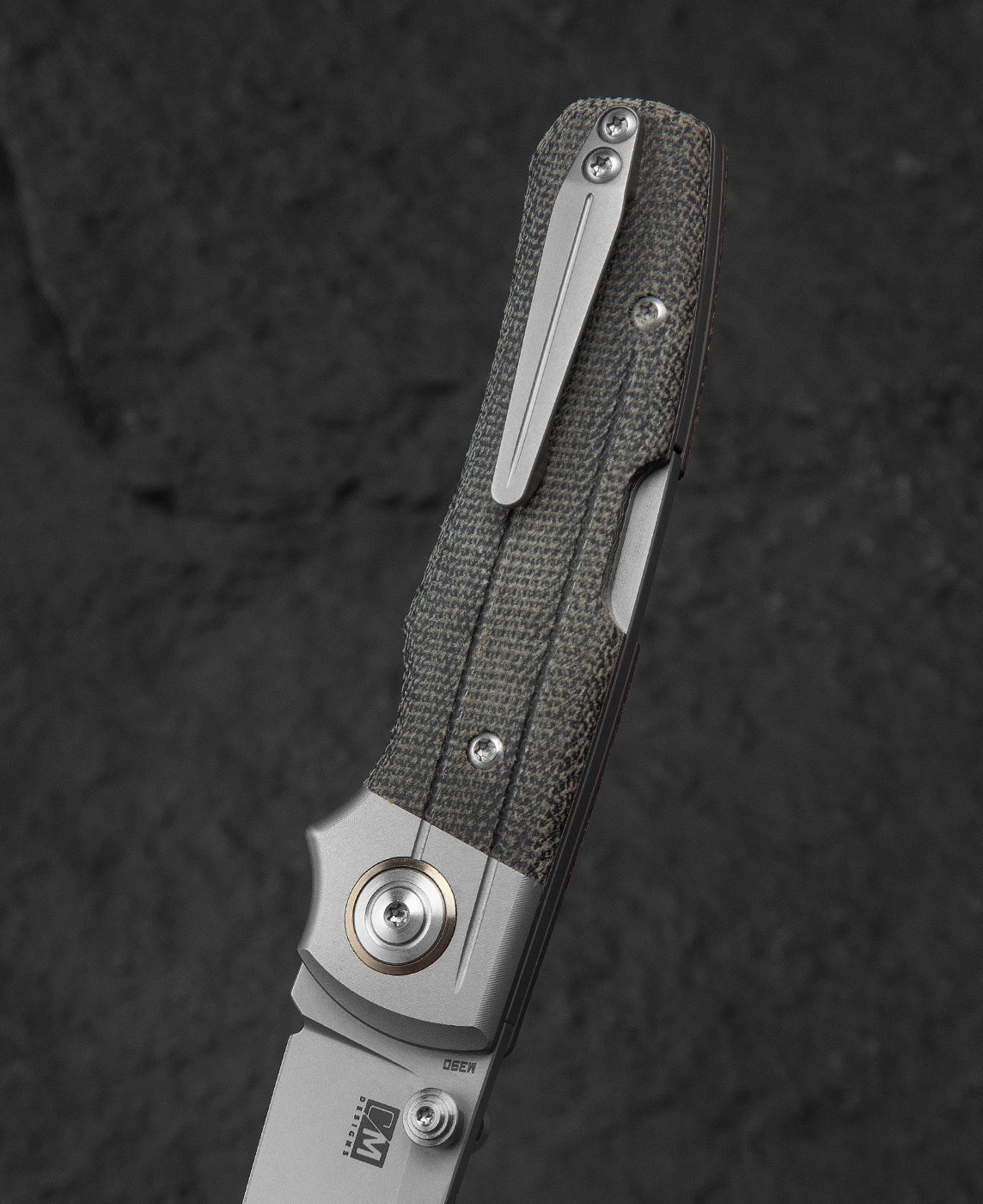 Bestech Tonic BT2204A M390 Blade Titanium+Micarta Inlay Handle Back Lock Folding Knife