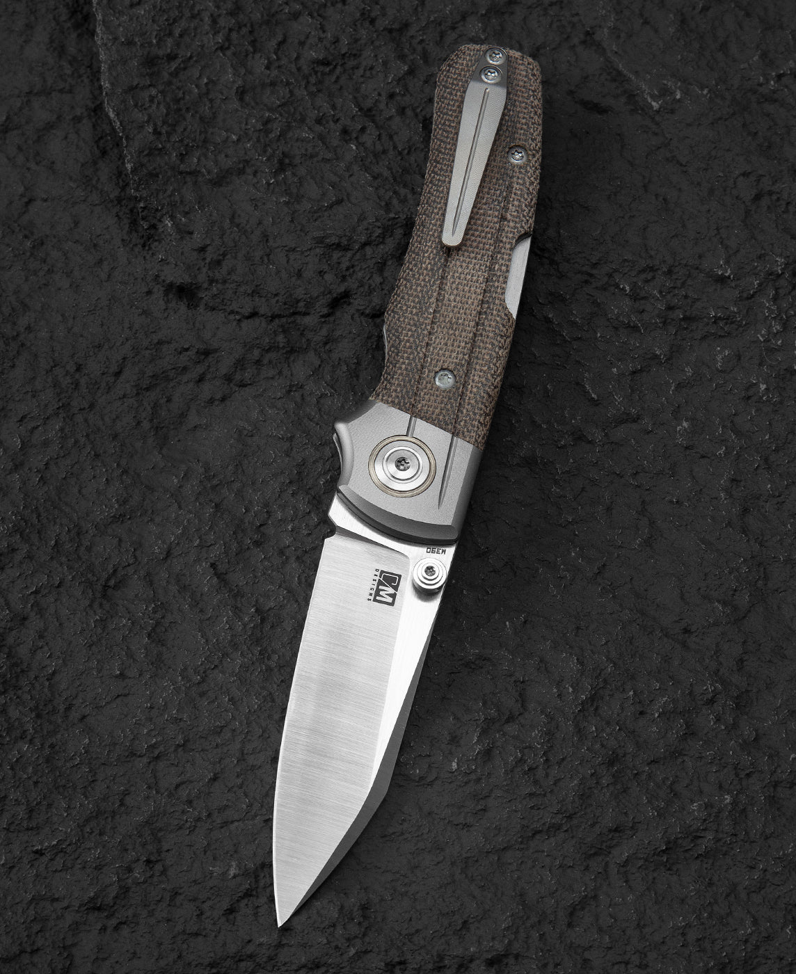 Bestech Tonic BT2204C M390 Blade Titanium+Micarta Inlay Handle Back Lock Folding Knife