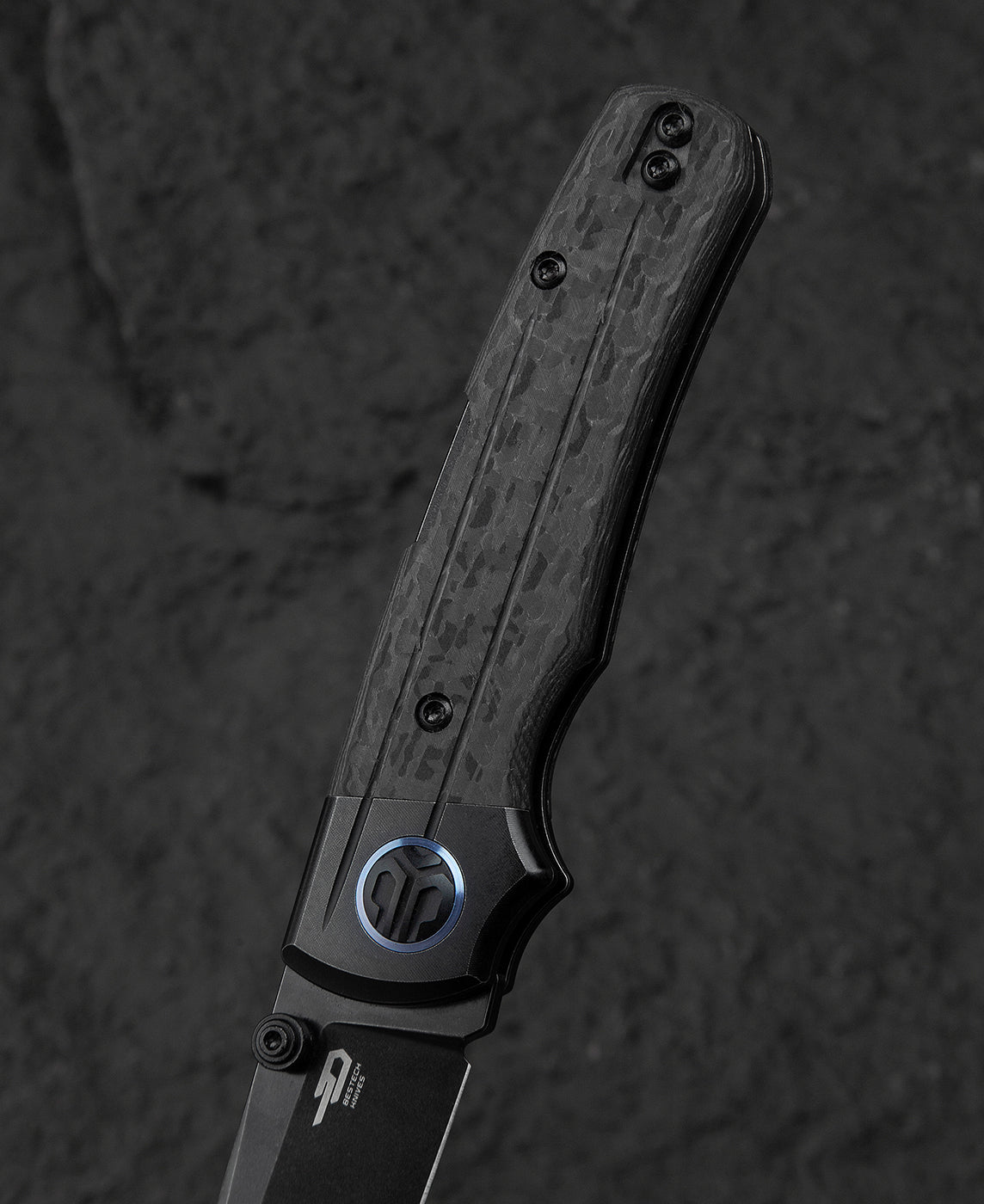 Bestech Tonic BT2204E M390 Blade Titanium+Carbon Fiber Inlay Handle Back Lock Folding Knife