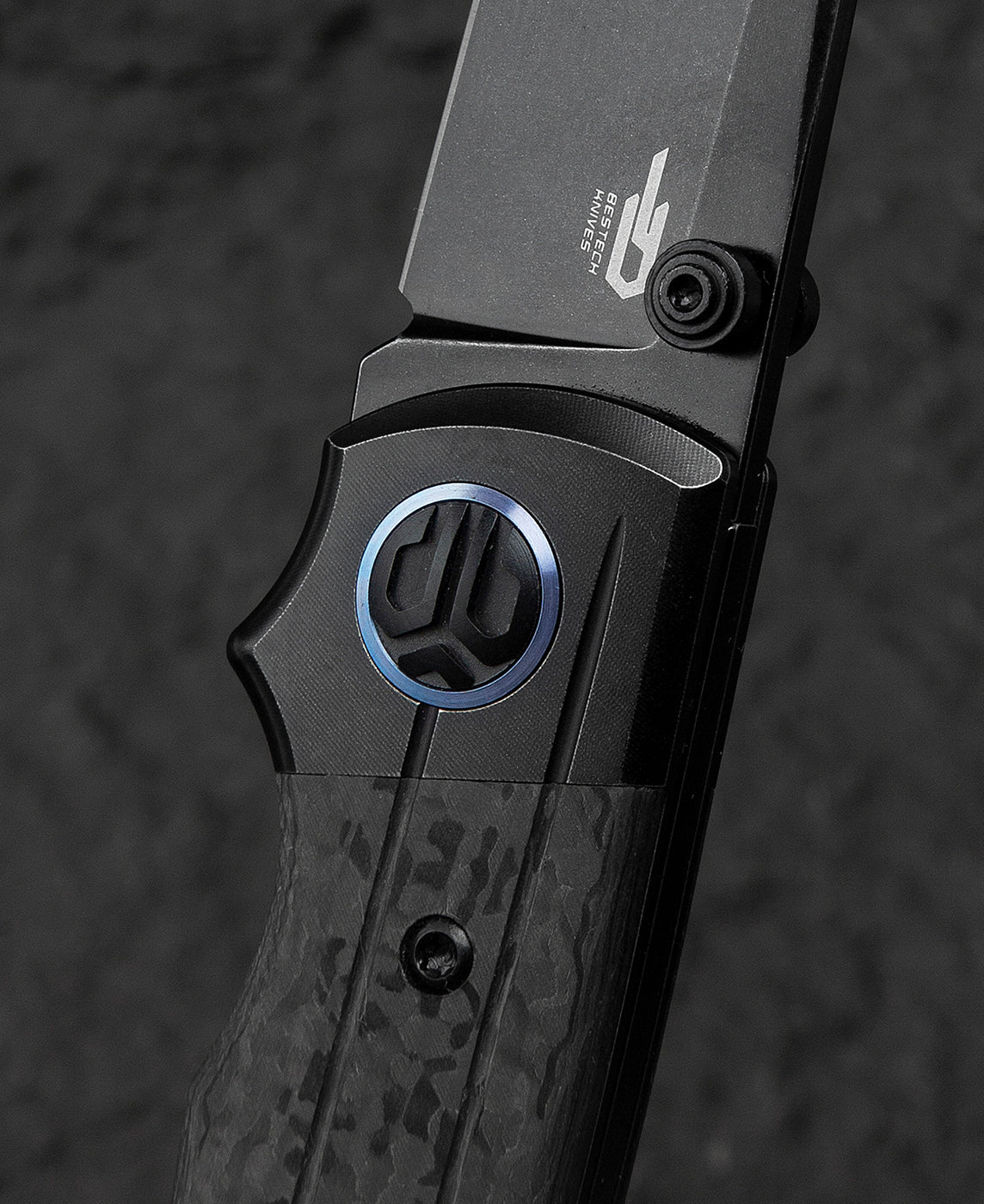 Bestech Tonic BT2204E M390 Blade Titanium+Carbon Fiber Inlay Handle Back Lock Folding Knife