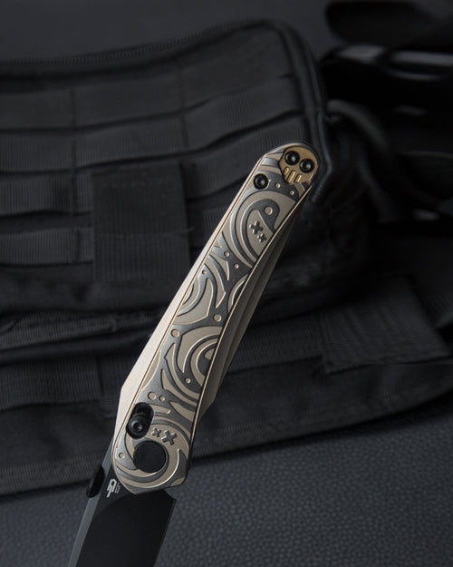 Bestech Mothus BT2206C M390 Blade Titanium Handle Crossbar Lock Folding Knife