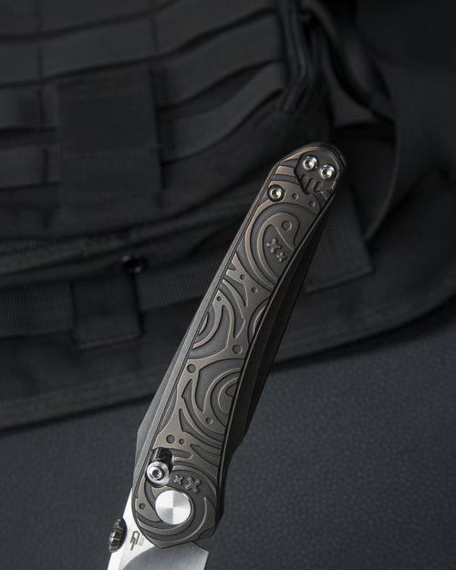 Bestech Mothus BT2206F M390 Blade Titanium Handle Crossbar Lock Folding Knife