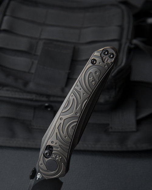 Bestech Mothus BT2206G M390 Blade Titanium Handle Crossbar Lock Folding Knife