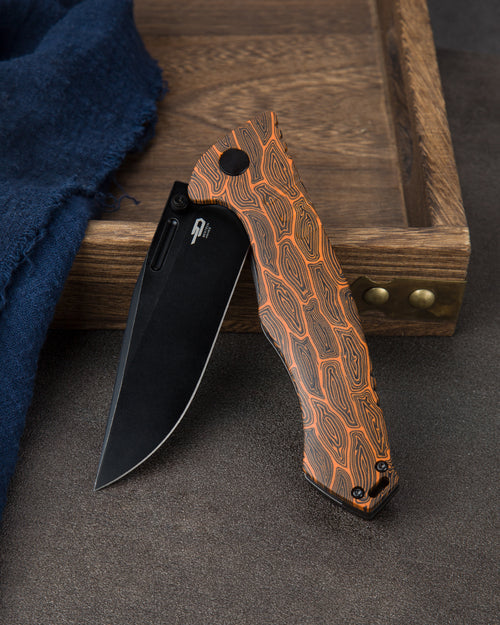 Bestech Keen II BT2301F CPM-S35VN Blade Black orange G10+Titanium Handle Frame Lock Folding Knife