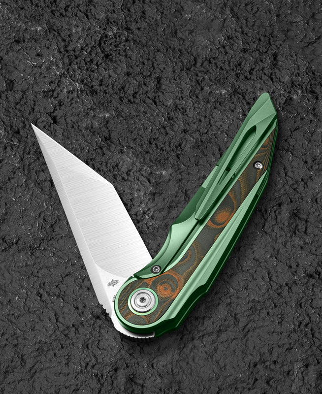 Bestech Blind Fury BT2303C M390 Blade Titanium and Carbon Fiber Handle Frame Lock Folding Knife
