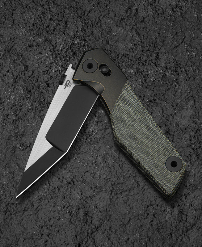 Bestech Cetus BT2304A M390 Blade Titanium+Micarta Handle Crossbar Lock Folding Knife