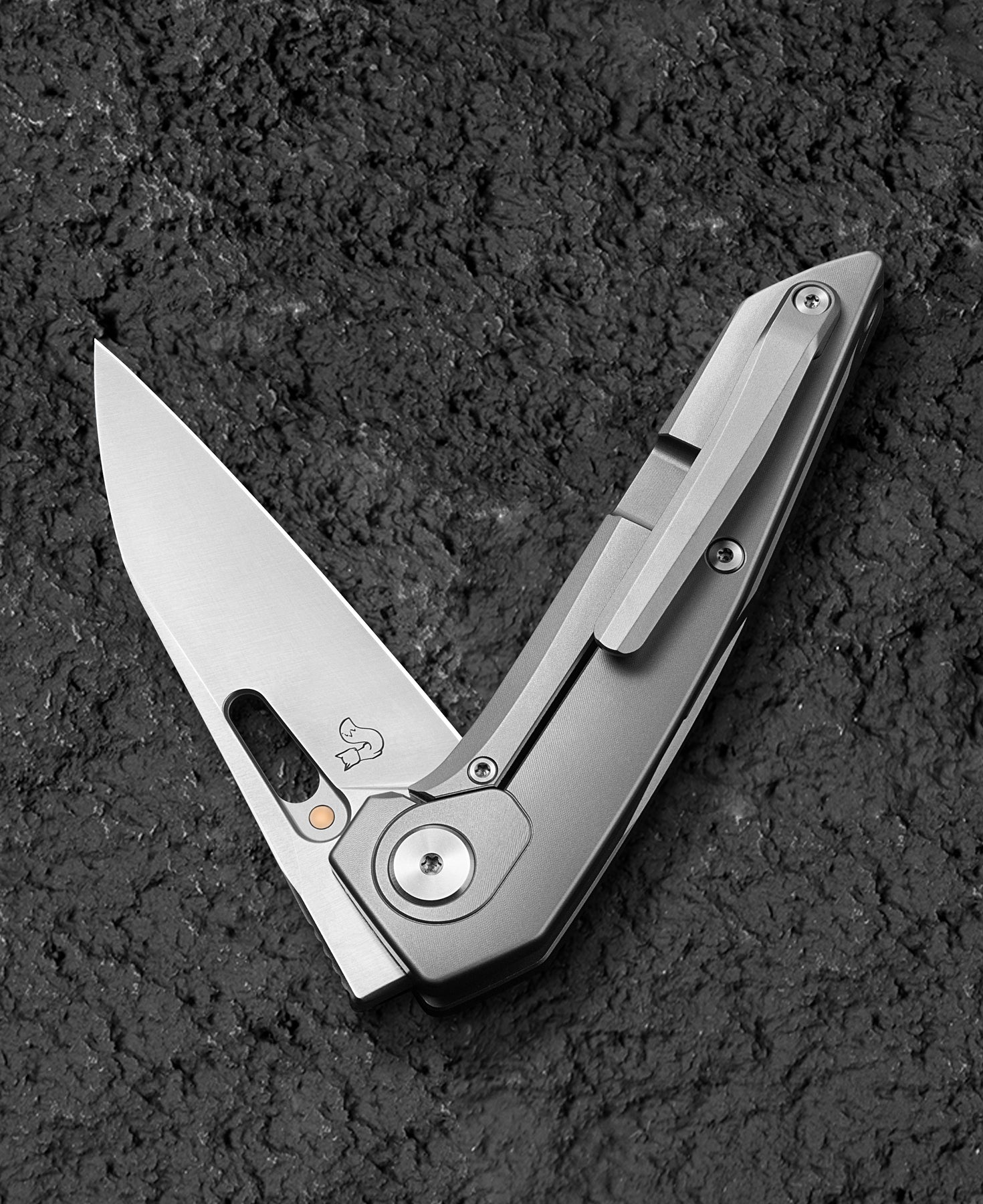 Bestech VK-VOID BT2305A Satin Elmax Blade Titanium Handle Frame Lock Folding Knife