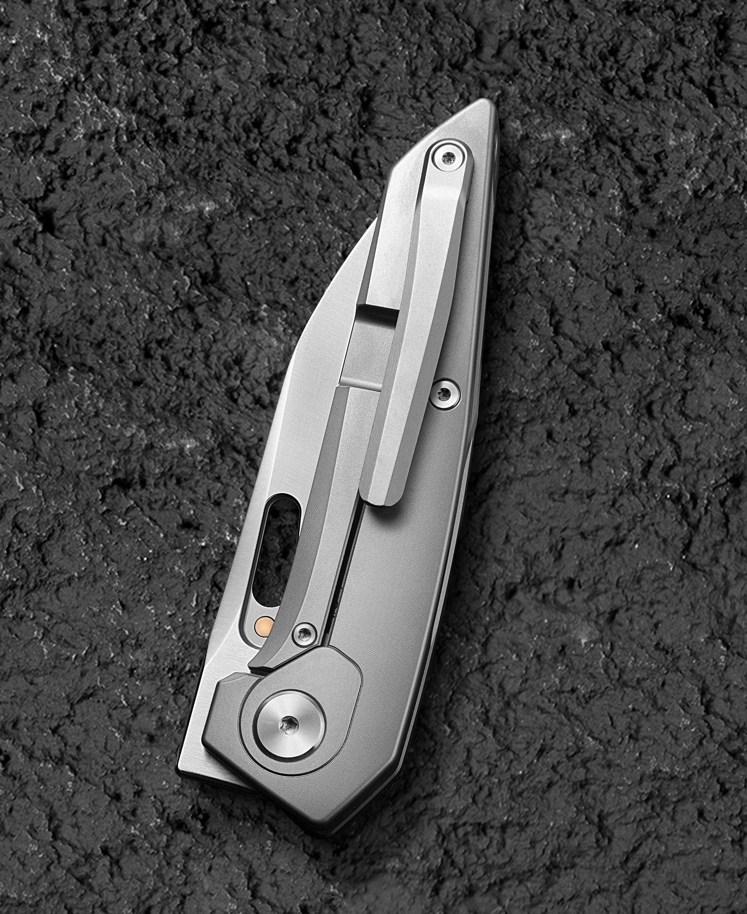 Bestech VK-VOID BT2305A Satin Elmax Blade Titanium Handle Frame Lock Folding Knife