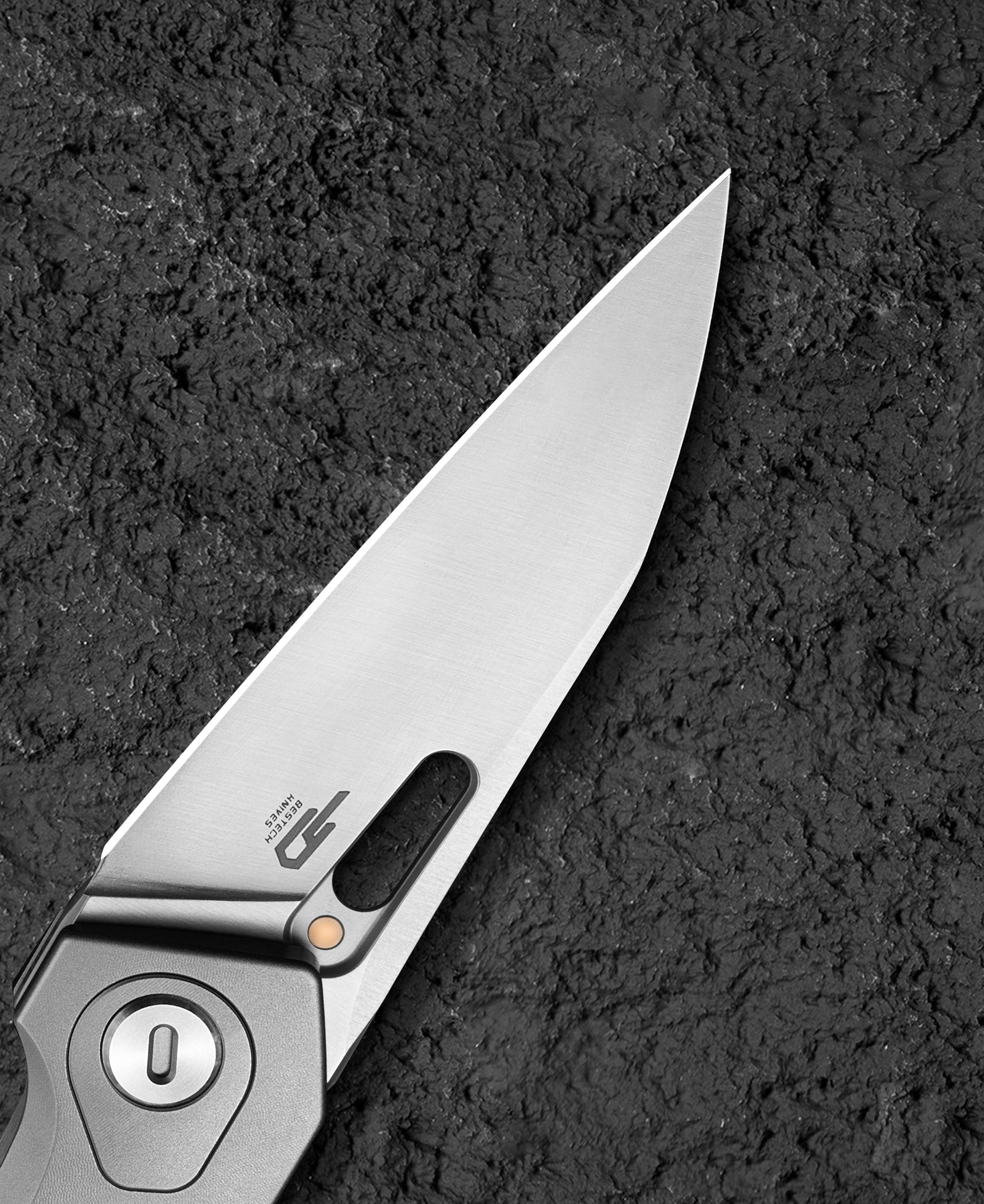 Bestech VK-VOID BT2305A Satin Elmax Blade Titanium Handle Frame Lock Folding Knife