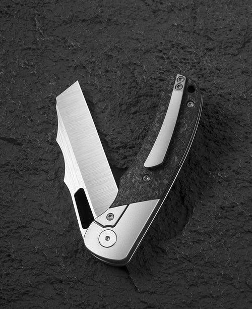 Bestech SYN BT2306A Elmax Blade Titanium+Carbon Fiber Handle Frame Lock Folding Knife