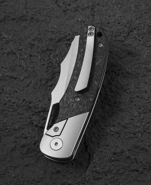 Bestech SYN BT2306A Elmax Blade Titanium+Carbon Fiber Handle Frame Lock Folding Knife