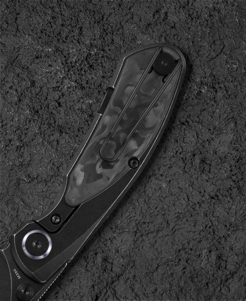 Bestech Lito BT2307D M390 Blade Titanium+Carbon Fiber Inlay Handle Frame Lock Folding Knife