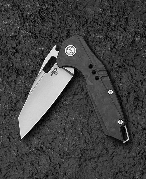 Bestech Nyxie 3 BT2308C CPM-S35VN Blade Marble Carbon Fiber Titanium Handle Frame Lock Folding Knife