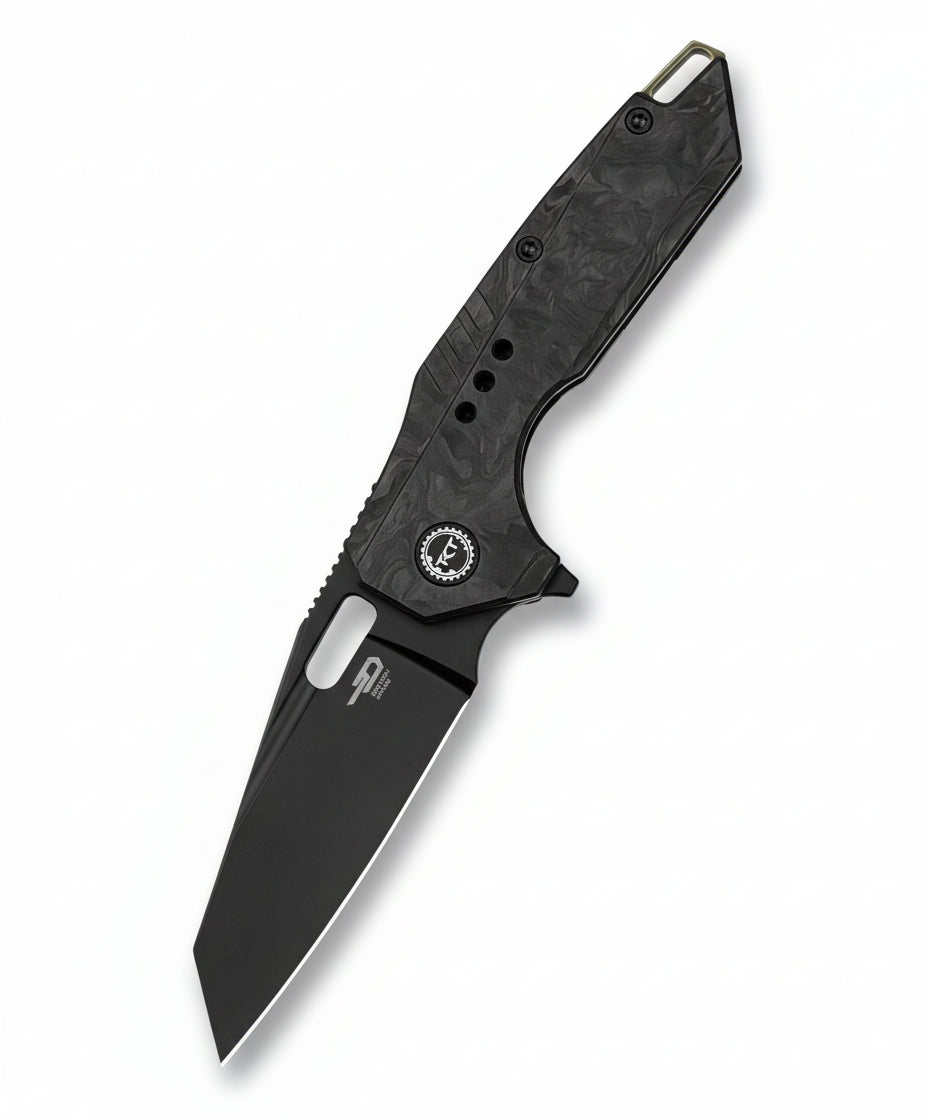 Bestech Nyxie 3 BT2308D CPM-S35VN Blade Marble Carbon Fiber Titanium Handle Frame Lock Folding Knife