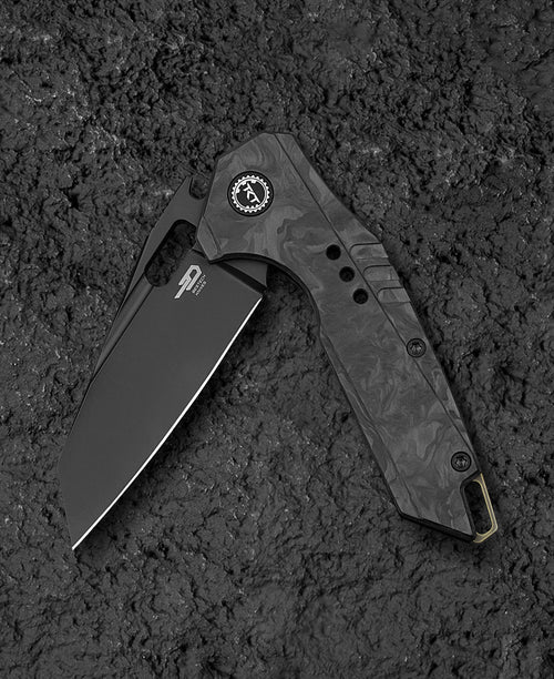 Bestech Nyxie 3 BT2308D CPM-S35VN Blade Marble Carbon Fiber Titanium Handle Frame Lock Folding Knife