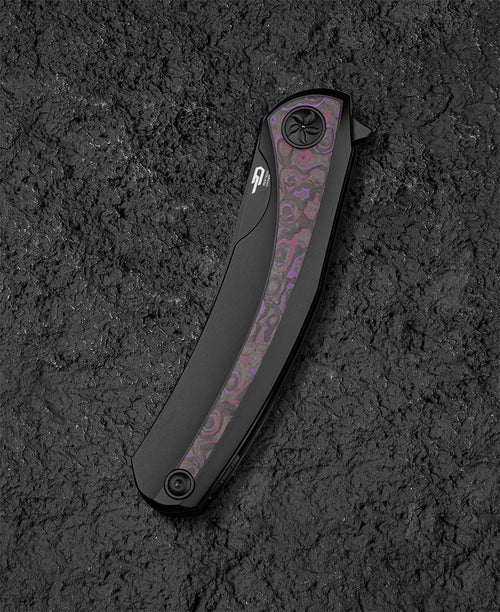Bestech Sambac BT2402B MagnaCut Blade Titanium+Fat Carbon Fiber Handle Frame Lock Folding Knife