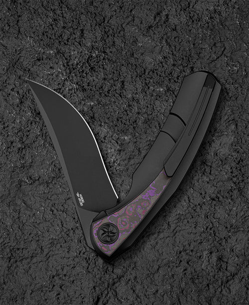 Bestech Sambac BT2402B MagnaCut Blade Titanium+Fat Carbon Fiber Handle Frame Lock Folding Knife