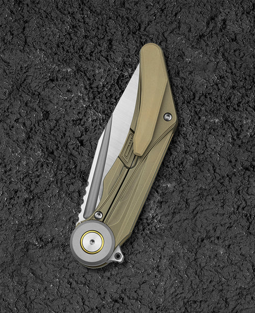 Bestech Seraph BT2403B M390 Blade Titanium Handle Frame Lock Folding Knife