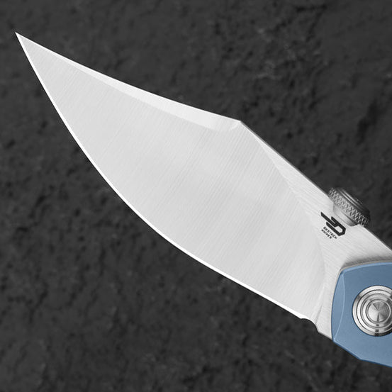 Bestech Razon BT2406A Magnacut Blade Blue Titanium Handle Folding Knife