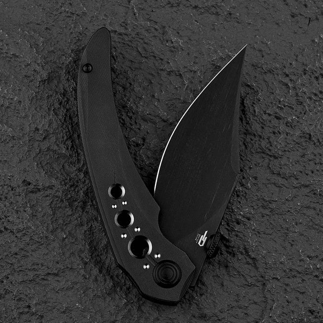 Bestech Razon BT2406B Black Magnacut Blade Black Titanium Handle Folding Knife