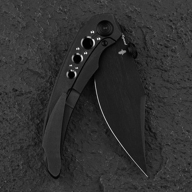 Bestech Razon BT2406B Black Magnacut Blade Black Titanium Handle Folding Knife