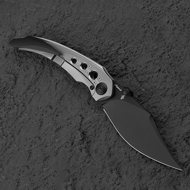 Bestech Razon BT2406C Black Magnacut Grey Black Titanium Handle Folding Knife