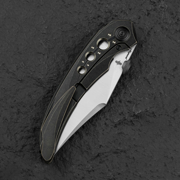 Bestech Razon BT2406D Magnacut Black Bronze Titanium Handle Folding Knife