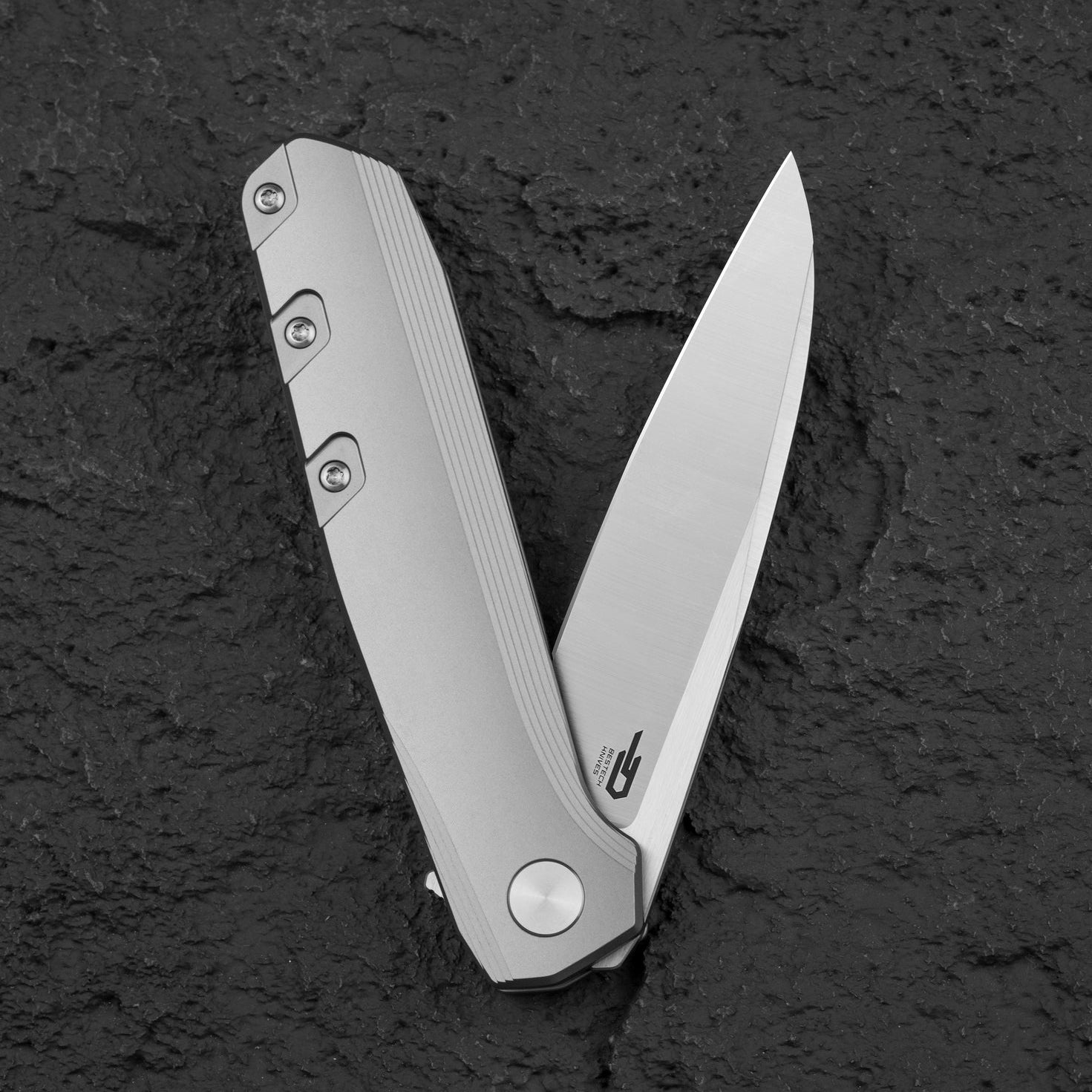 Bestech Knives 9 BT2408A M390 Blade Titanium Handle Edc Folding Knife