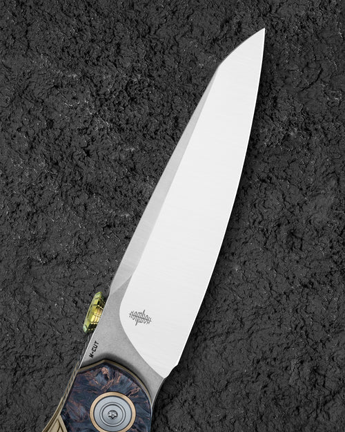 Bestech Prydwen BT2409B Magnacut Blade Titanium Handle Frame Lock Folding Knife