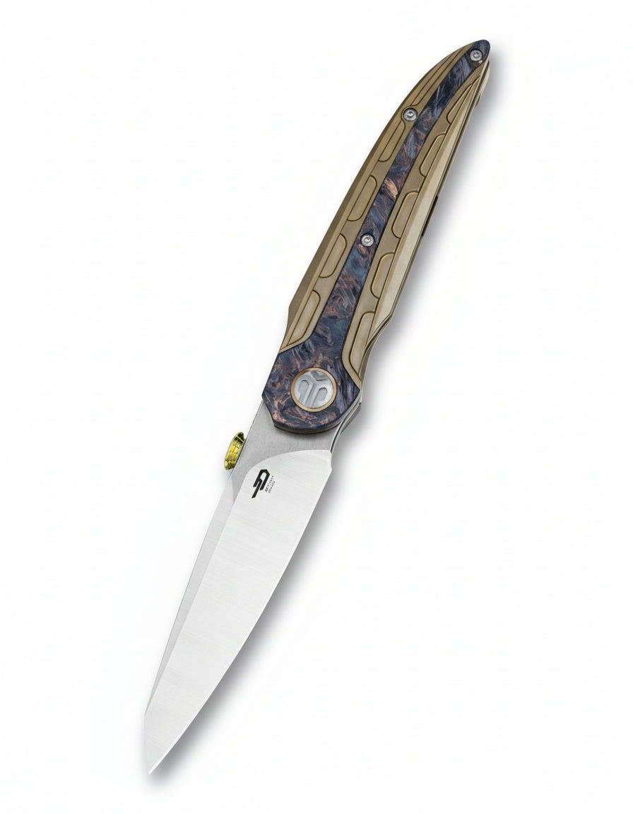 Bestech Prydwen BT2409B Magnacut Blade Titanium Handle Frame Lock Folding Knife