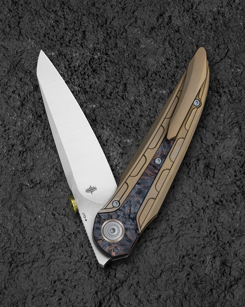 Bestech Prydwen BT2409B Magnacut Blade Titanium Handle Frame Lock Folding Knife