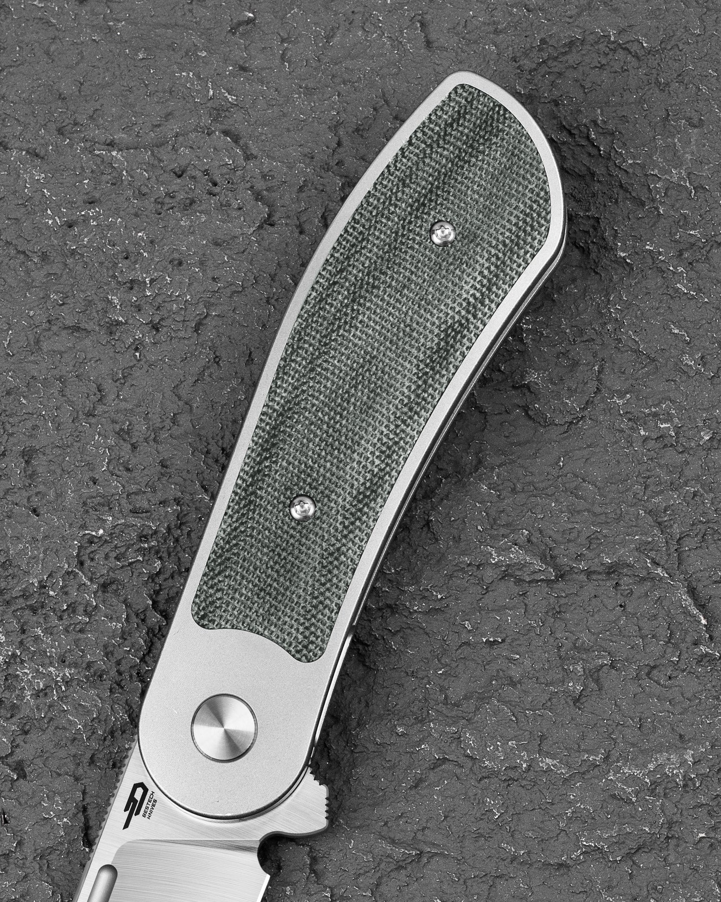 Bestech Vestige BT2411A MagnaCut Blade Titanium+Micarta Handle Frame Lock Folding Knife