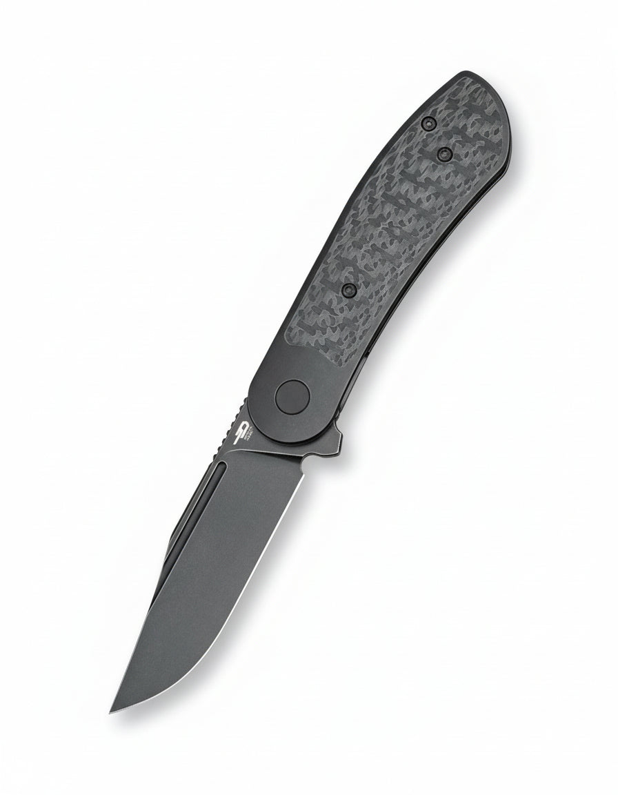 Bestech Vestige BT2411D MagnaCut Blade Titanium+Carbon Fiber Handle Frame Lock Folding Knife