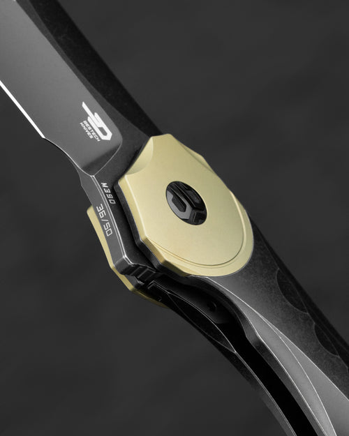 Bestech Excentrxc BT2412B M390 Blade Titanium Handle Frame Lock Folding Knife