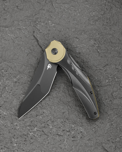 Bestech Excentrxc BT2412B M390 Blade Titanium Handle Frame Lock Folding Knife