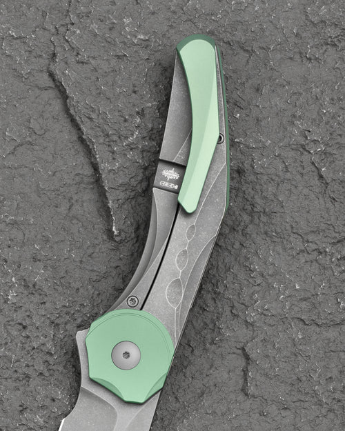 Bestech Excentrxc BT2412C M390 Blade Titanium Handle Frame Lock Folding Knife